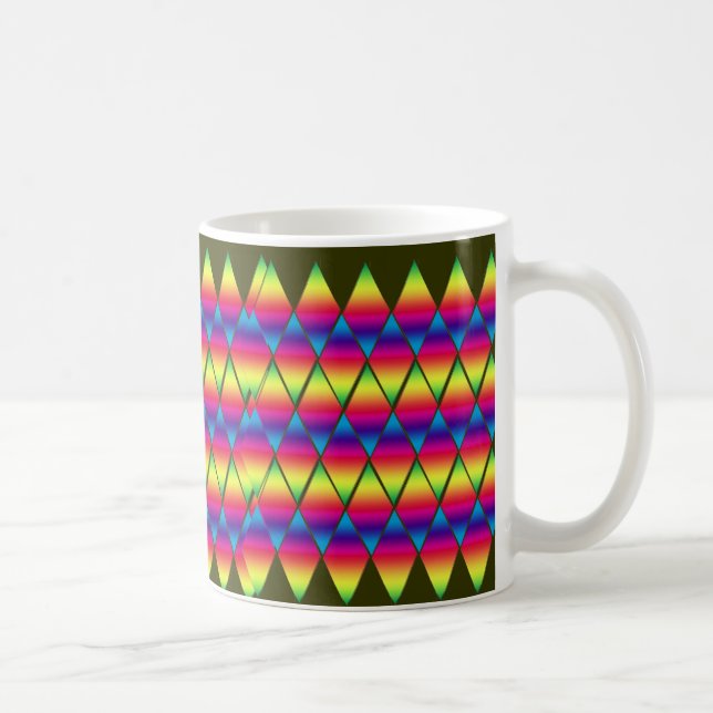 Taza De Café Mug - Diamantes arcoiris (Derecha)
