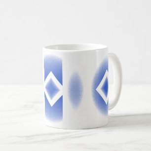 Taza De Café Mug - Diamantes y ovales azules