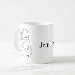 Taza De Café Mug - Dibujo y nombre de la ardilla