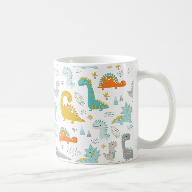 Taza De Café Mug Dinousaurs para los niños (Derecha)