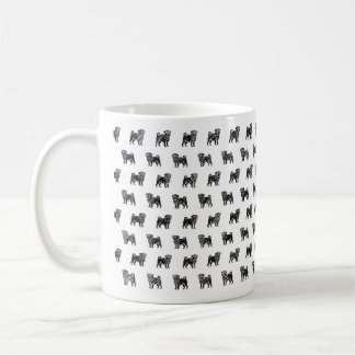 Taza De Café Mug. diseño de esbozo de pug