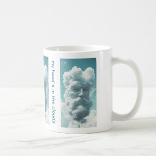 Taza De Café Mug divertido de la cabeza en las nubes