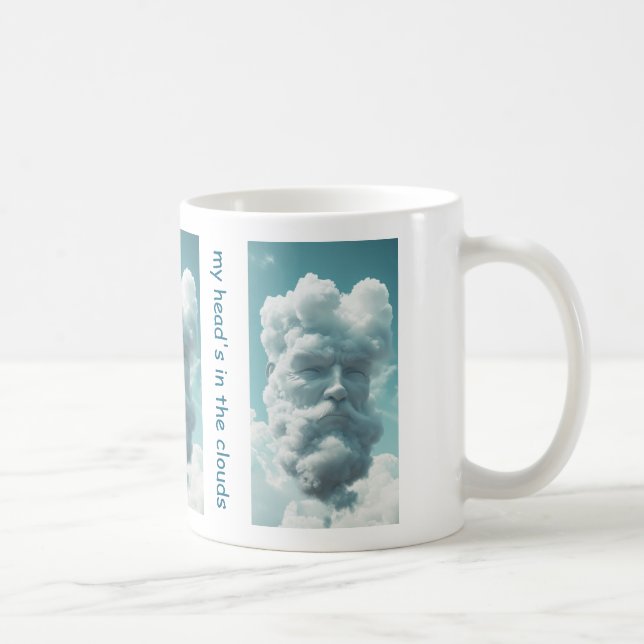 Taza De Café Mug divertido de la cabeza en las nubes (Derecha)