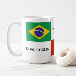 Taza De Café Mug doble ciudadana brasileña canadiense