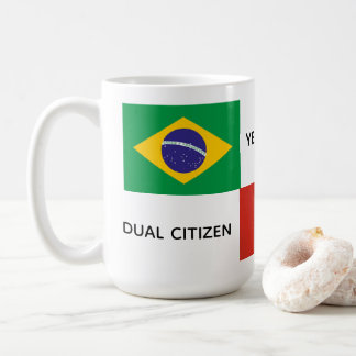 Taza De Café Mug doble ciudadana brasileña canadiense