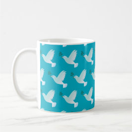 Taza De Café Mug Dove pateada (azul)