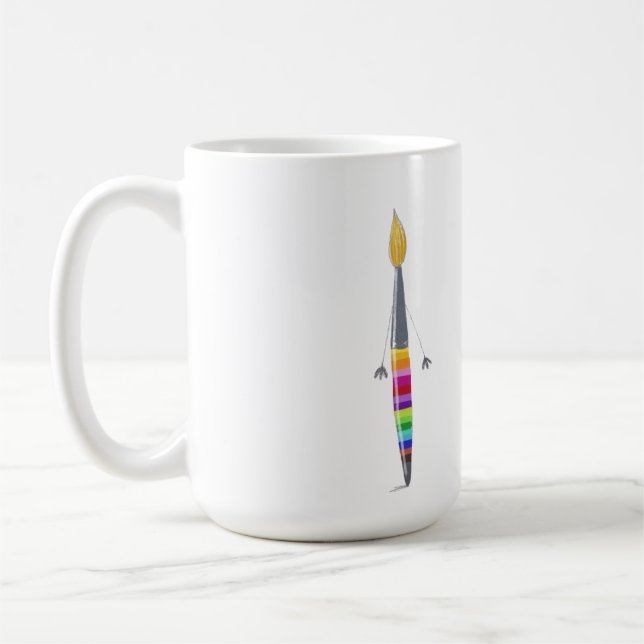 Taza De Café Mug dulce con Ilustracion Polly Paintcepillo (Izquierda)