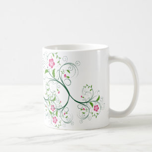 Taza De Café Mug dulce floral