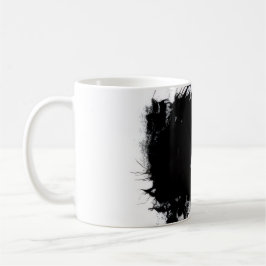 Taza De Café Mug Edgy Black Ink Splatter Abstract Grunge Desig