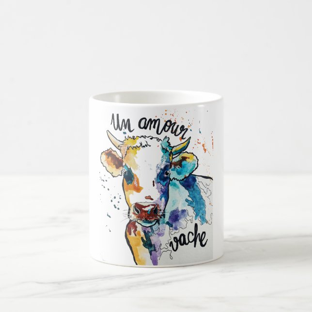 Taza De Café Mug “el amor vaca " (Centro)