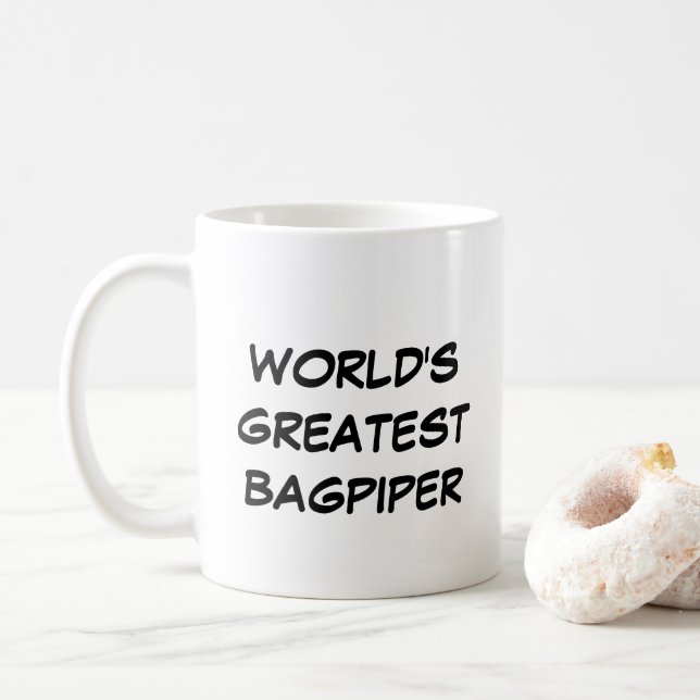 Taza De Café Mug "El mejor Bagpiper del mundo" (Con donut)