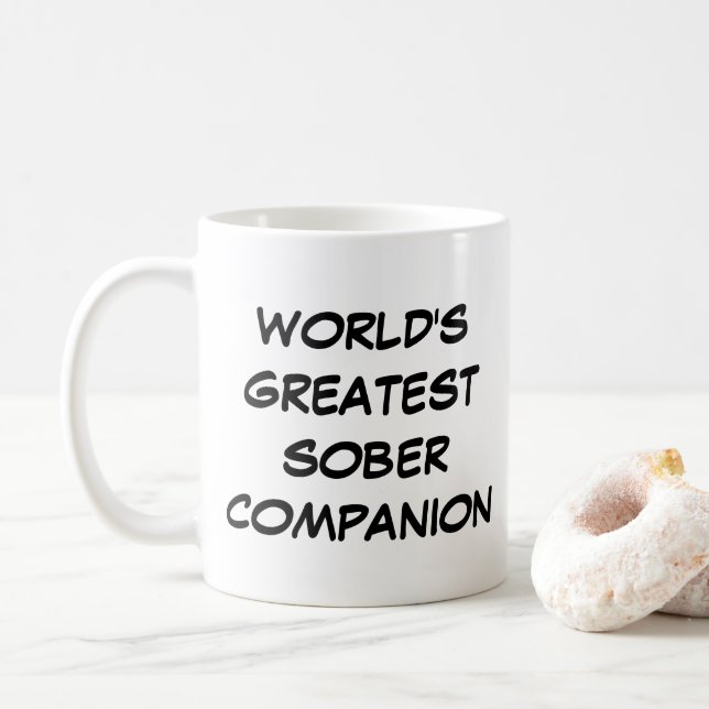 Taza De Café Mug "El mejor compañero sober del mundo" (Con donut)