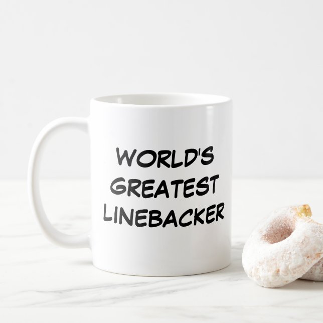 Taza De Café Mug "El mejor Linebacker del mundo" (Con donut)