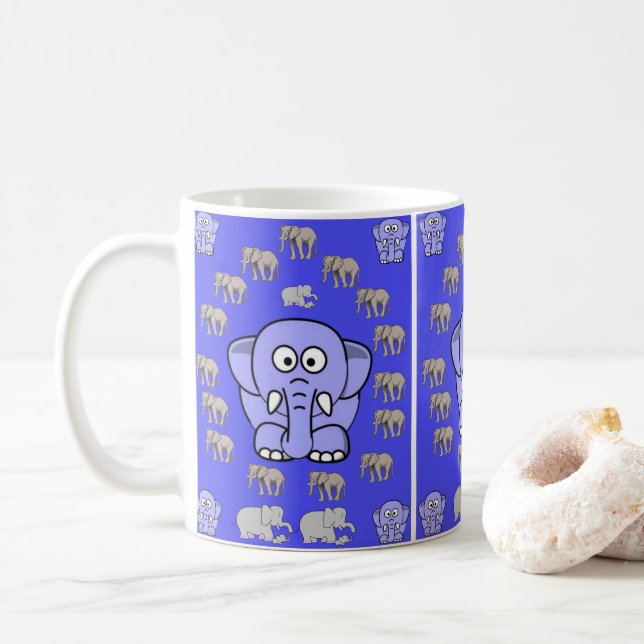 Taza De Café Mug elefante infantil (Con donut)