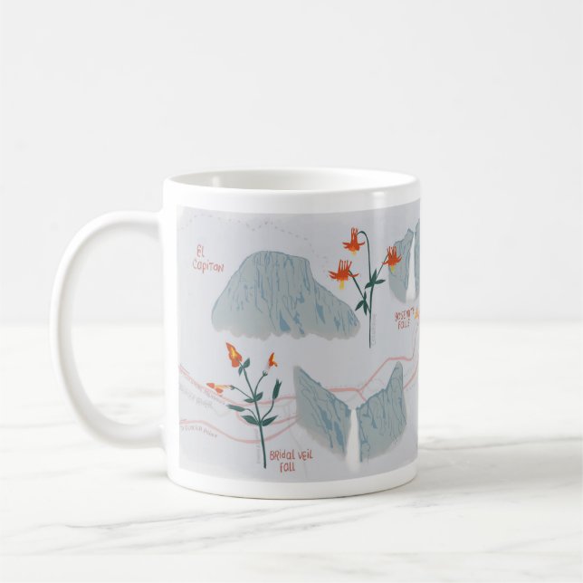 Taza De Café Mug en gris en el Parque Nacional Yosemite (Izquierda)