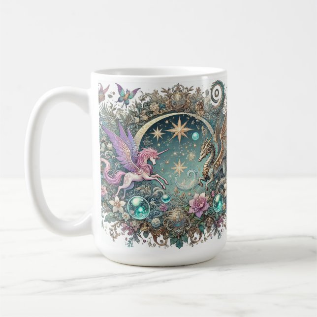Taza De Café Mug encantada de reinos místicos (Izquierda)