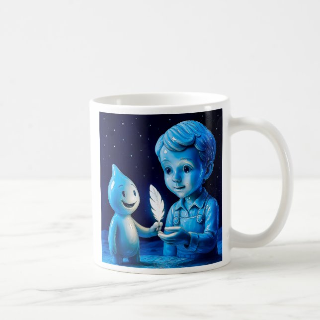 Taza De Café Mug enfant de la lune bleutée (Derecha)