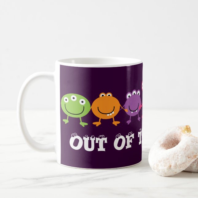 Taza De Café Mug escarcha de alienígenas curtidos (Con donut)