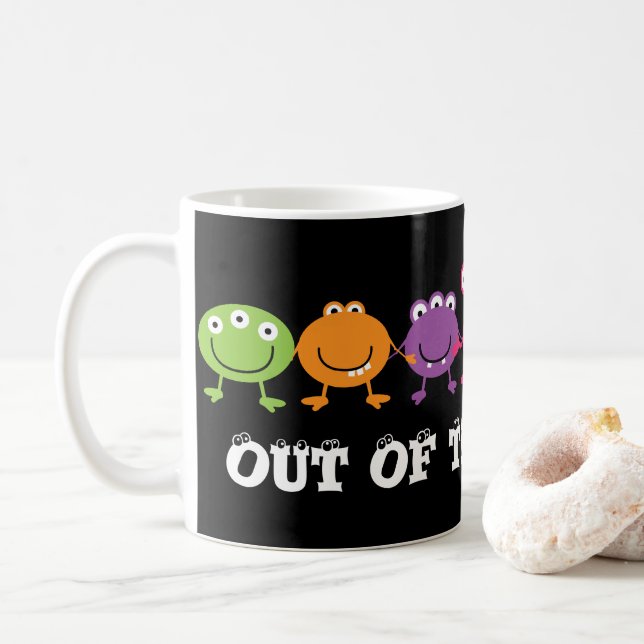 Taza De Café Mug escarcha de alienígenas curtidos (Con donut)