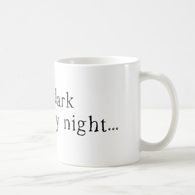 Taza De Café Mug, escritor nocturno oscuro y tormentoso (Derecha)