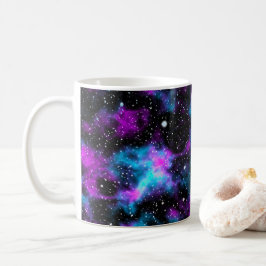 Taza De Café Mug espacial galaxia azul y púrpura