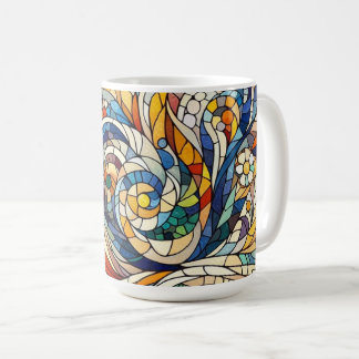 Taza De Café Mug estilo de arte mosaico