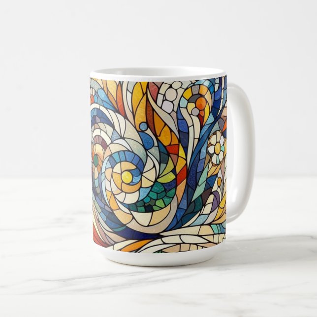 Taza De Café Mug estilo de arte mosaico (Anverso derecho)