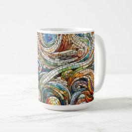 Taza De Café Mug estilo de arte mosaico