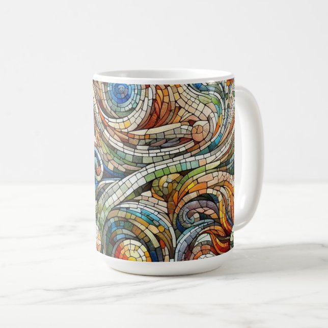 Taza De Café Mug estilo de arte mosaico (Anverso derecho)