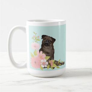Taza De Café Mug estilo Personalizado de PUG negro lindo