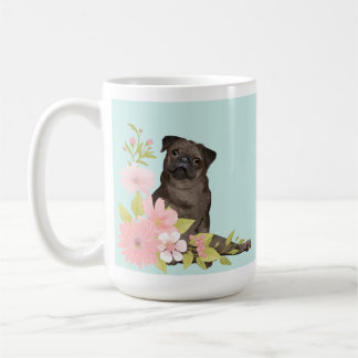 Taza De Café Mug estilo Personalizado de PUG negro lindo