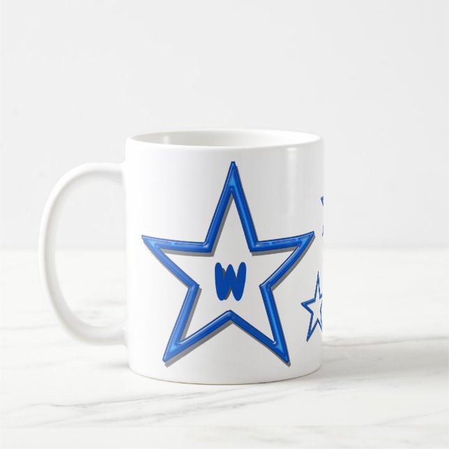 Taza De Café Mug - Estrellas con inicio (Izquierda)