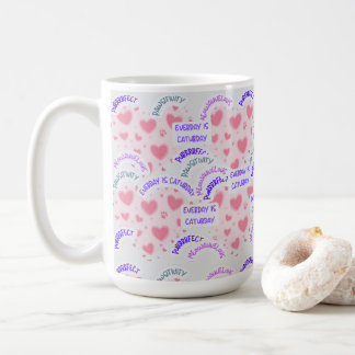Taza De Café Mug "Everyday is caturday" Pawsitive vibes 