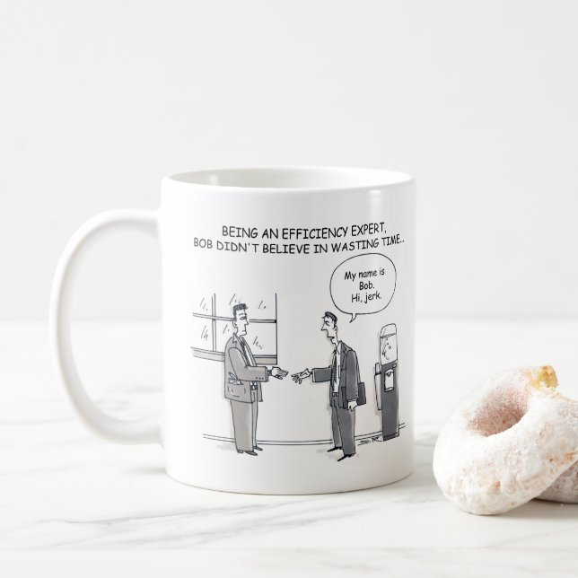 Taza De Café Mug. experto en eficiencia (Con donut)