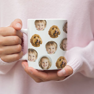Taza De Café Mug facial de tres fotos personalizado Regalo pe