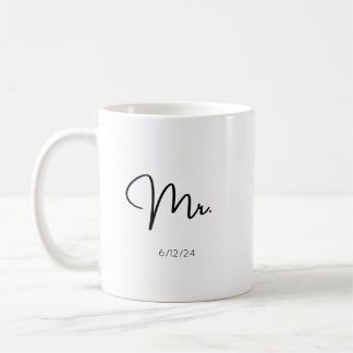 Taza De Café Mug. fecha de boda personalizada