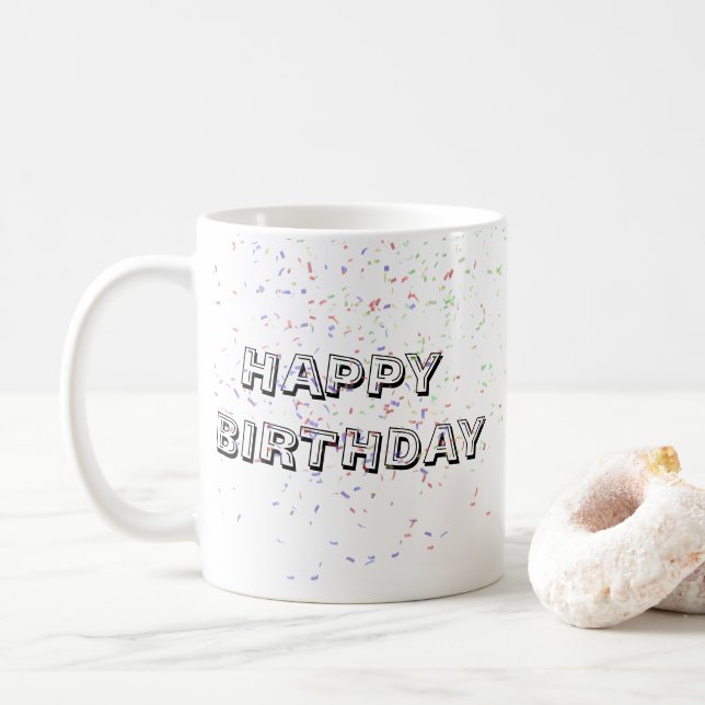 Taza De Café "Mug feliz de la celebración de cumpleaños" (Con donut)