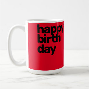 Taza De Café Mug feliz nombre de palabra de cumpleaños edición