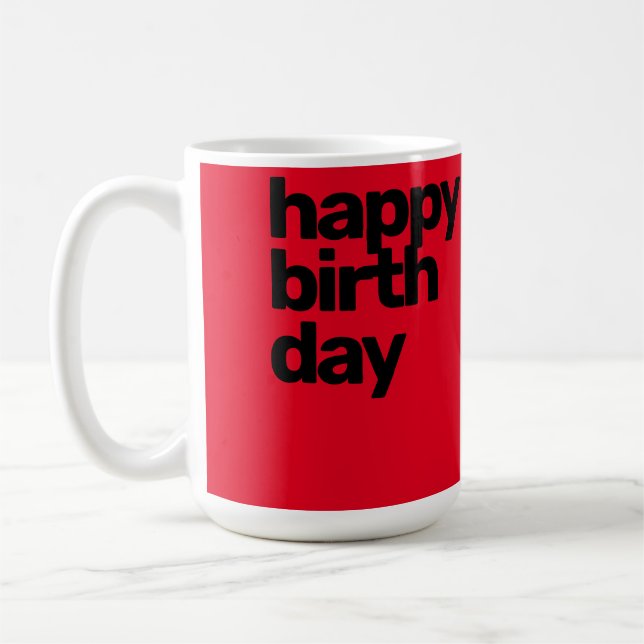 Taza De Café Mug feliz nombre de palabra de cumpleaños edición (Izquierda)