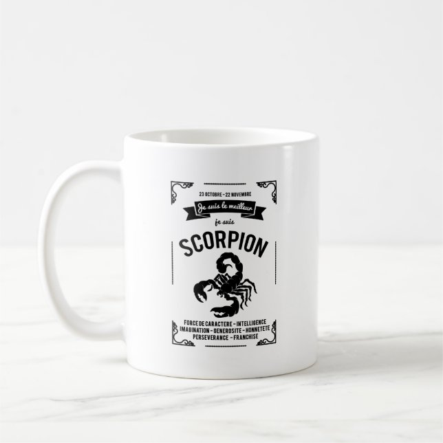 Taza De Café Mug firma astrolígico por los apasionados: (Izquierda)