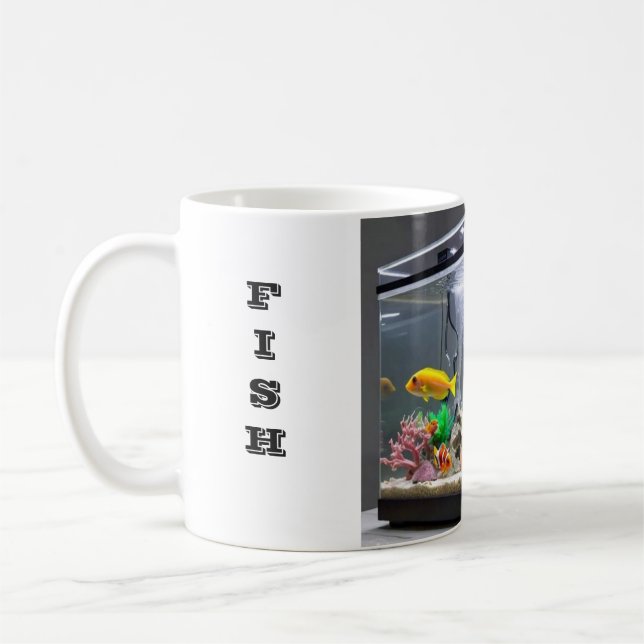 TAZA DE CAFÉ MUG FISHTANK DISIGN Y ESCRIBE PESCADO (Izquierda)