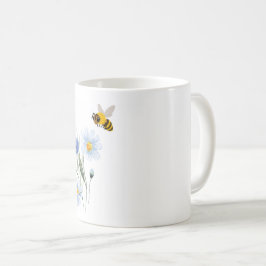 Taza De Café mug fleur bleu