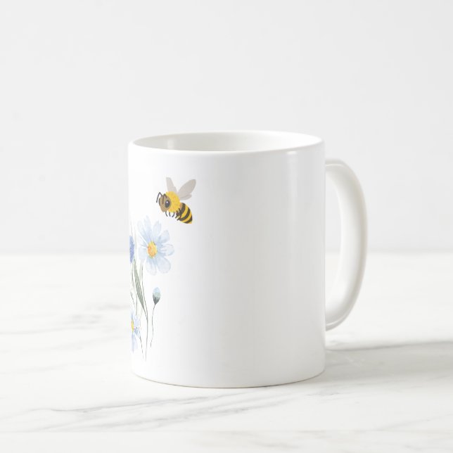 Taza De Café mug fleur bleu  (Anverso derecho)