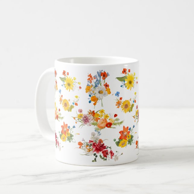 Taza De Café Mug Floral Bouquet Collection (Anverso izquierdo)