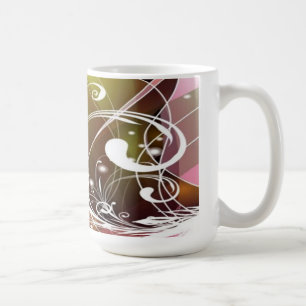 Taza De Café Mug floral de abstracto cutáneo