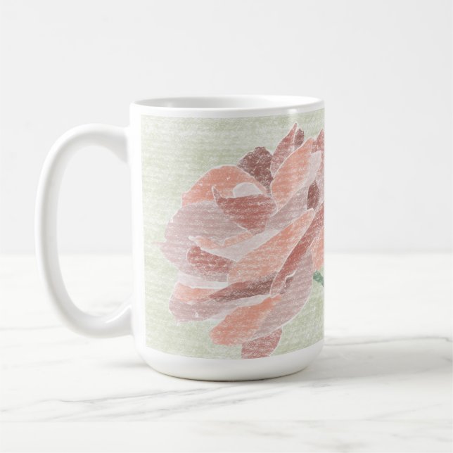 Taza De Café Mug Floral de mano dibujada (Izquierda)