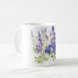 Taza De Café Mug floral, flores silvestres de primavera boho
