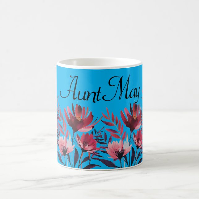 Taza De Café Mug floral personalizada - Mug floral de Personali (Centro)