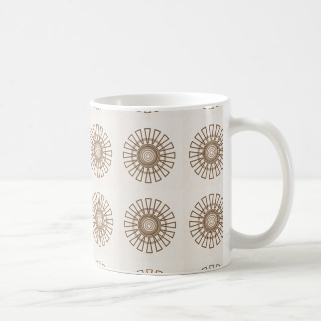 Taza De Café Mug floral retro, latte (Derecha)