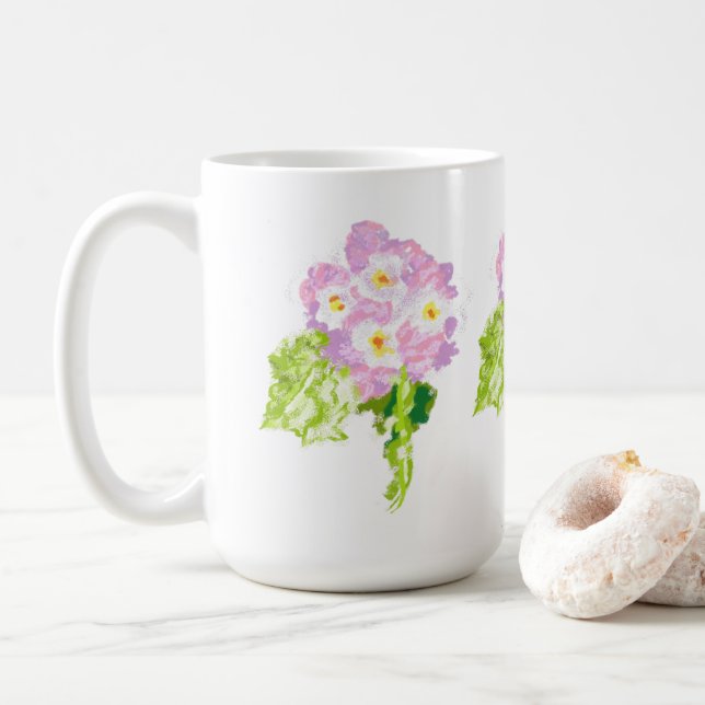 Taza De Café Mug: Flores españolas (Con donut)